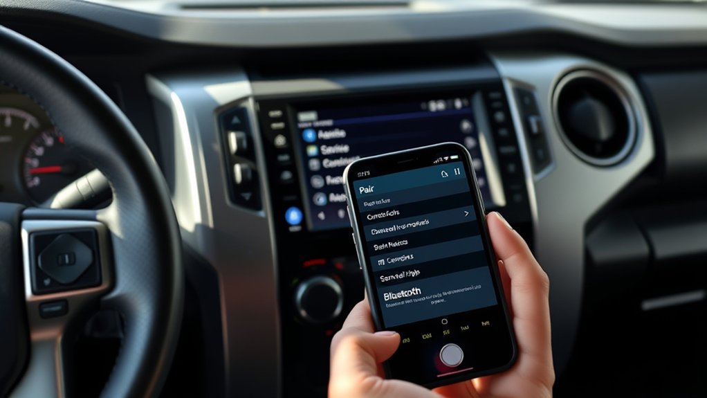 Toyota Tundra Bluetooth pairing for hands-free calls and audio
