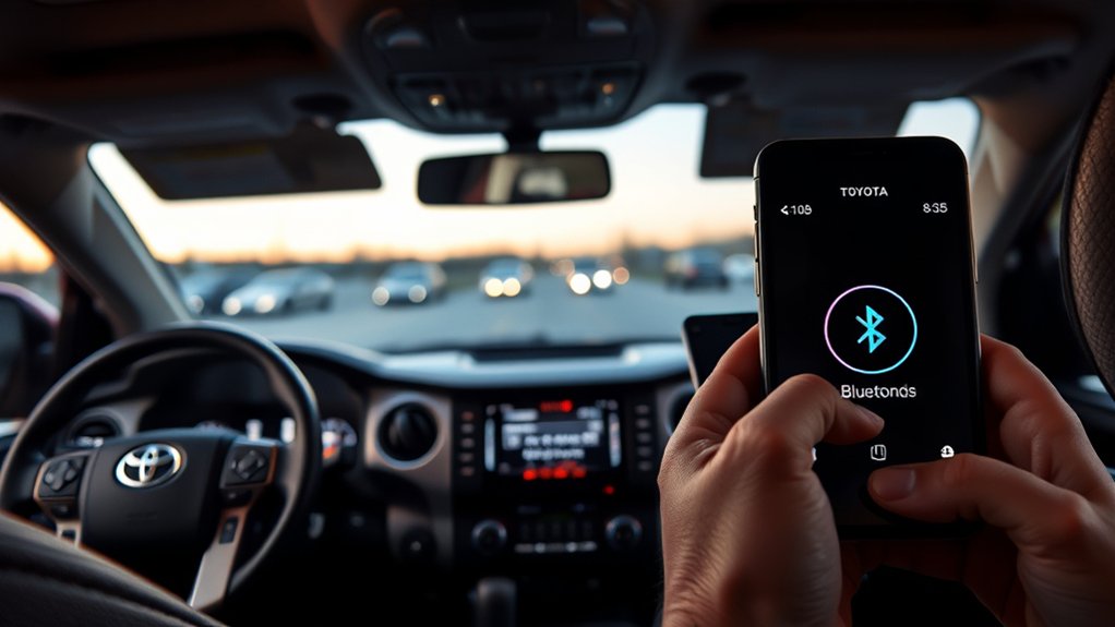 Toyota Tundra Bluetooth connectivity troubleshooting on the infotainment screen