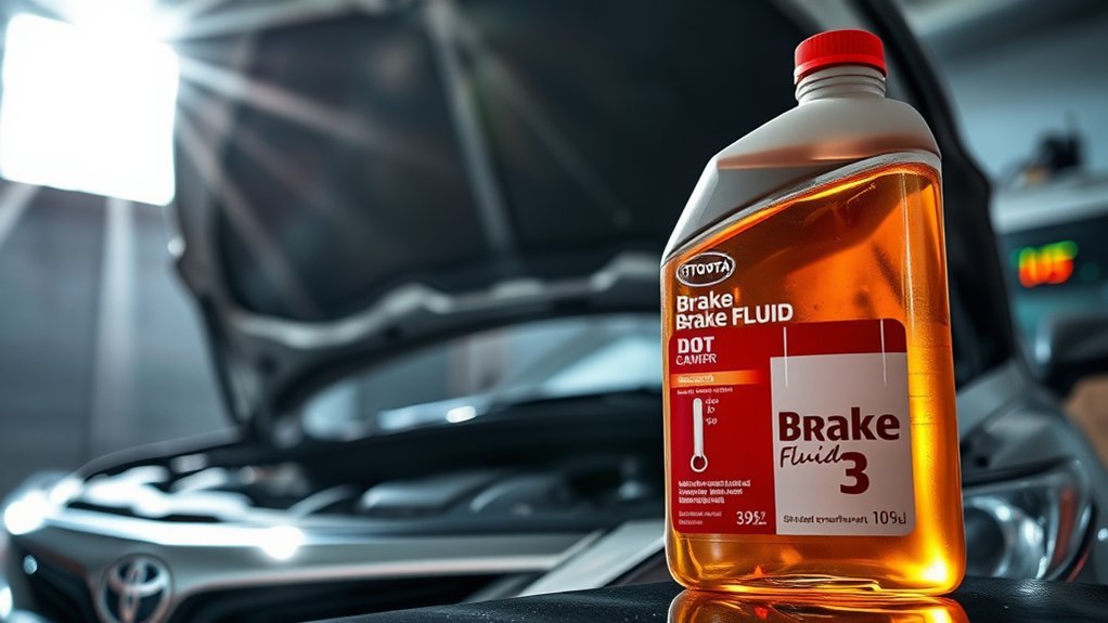 Toyota Camry brake-fluid dry and wet boiling-point comparison
