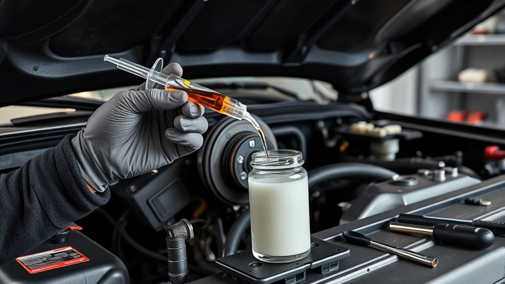 Toyota Tundra brake fluid reservoir and maintenance inspection