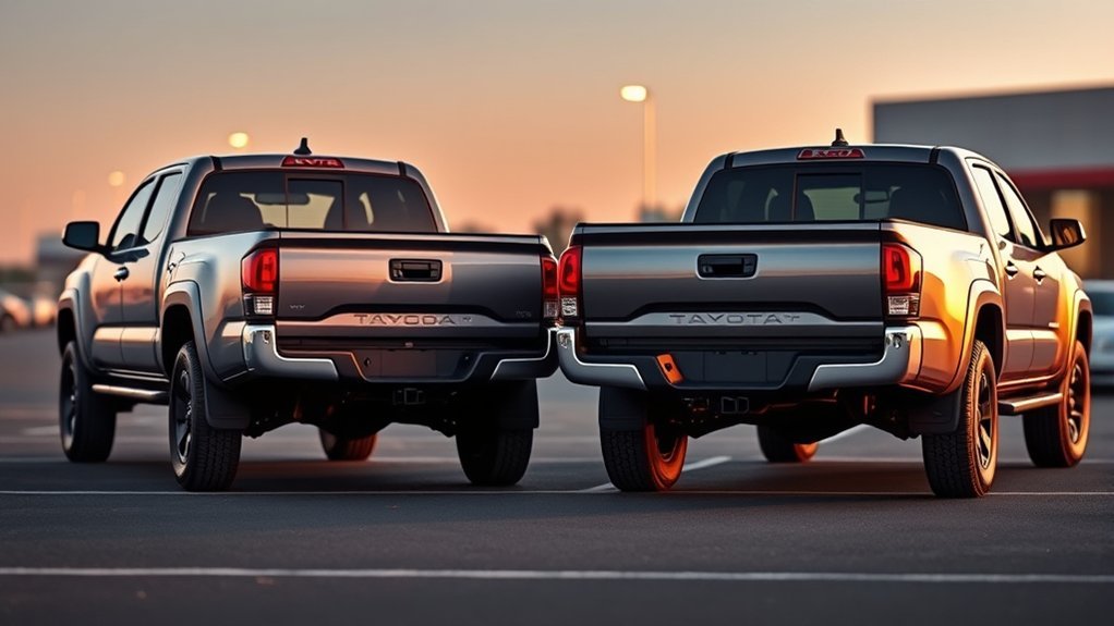 Toyota Tacoma cab choice for passenger space and cargo utility