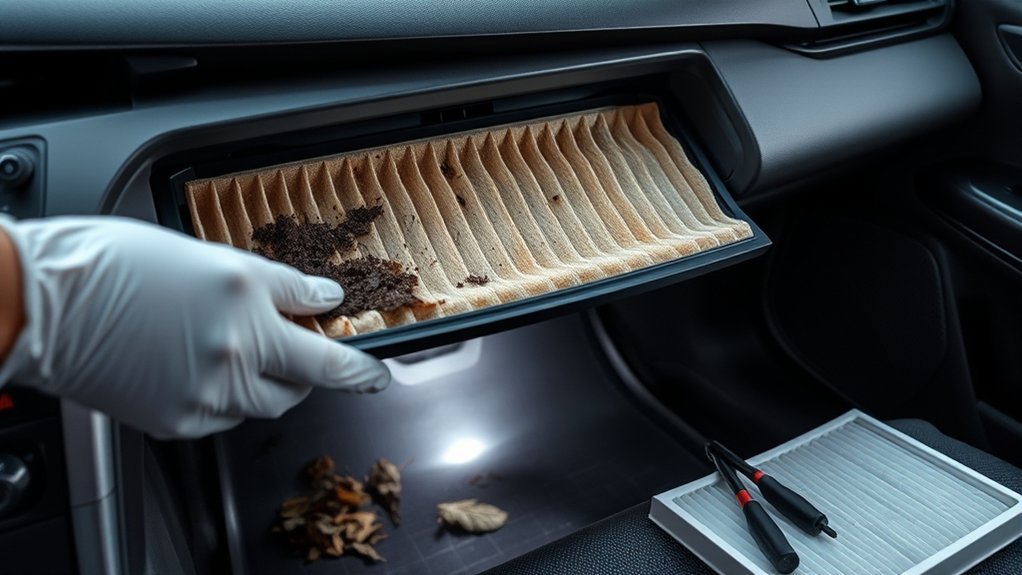 Toyota Camry cabin air filter maintenance to prevent musty A/C smells