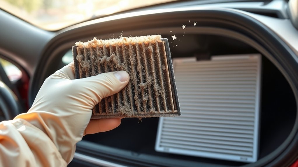 Signs that a 2009 Toyota Camry cabin air filter may need replacement