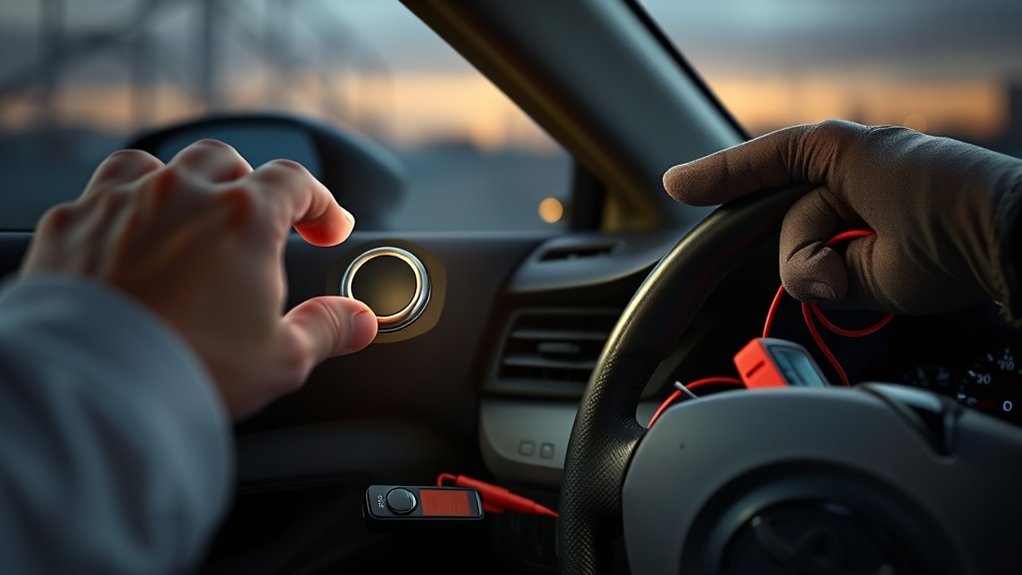 Technician diagnosing a Toyota Camry push-button start failure