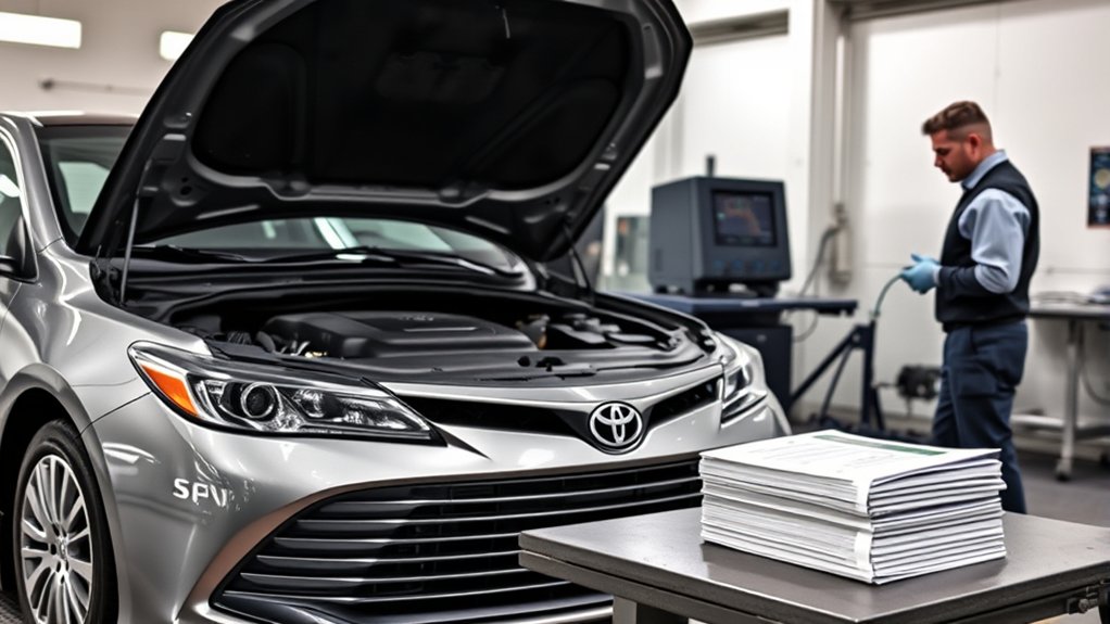 Steps for filing a Toyota Camry emissions warranty claim after a failed test