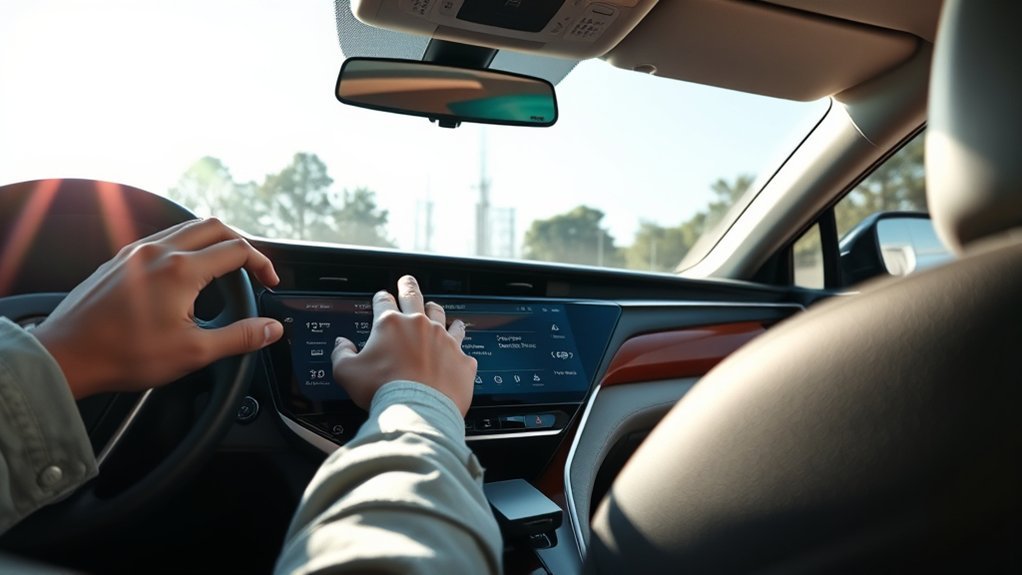 Toyota Camry infotainment software update troubleshooting screen and USB drive