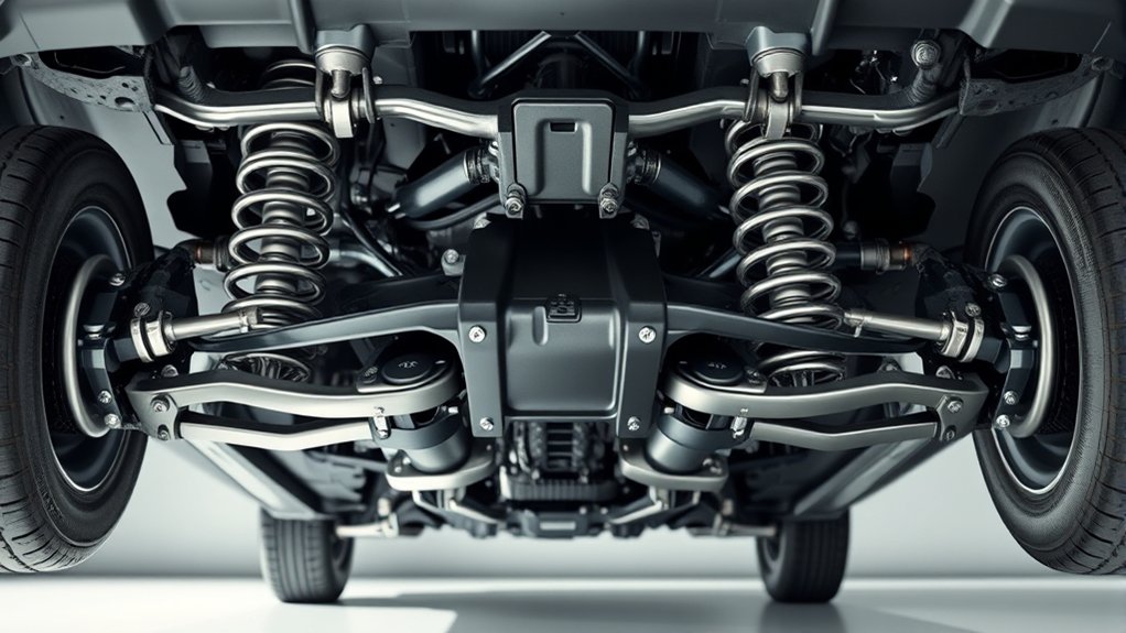 Toyota Camry front and rear suspension components supporting handling and ride comfort