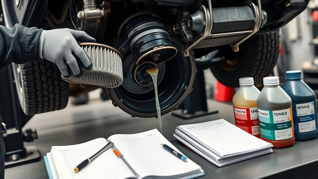 Toyota Tundra sealed transmission fluid drain-and-fill procedure