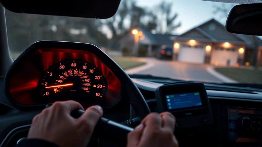 Toyota Tacoma check engine light illuminated on the dashboard