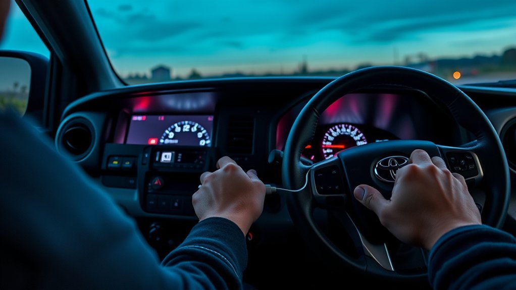 Toyota Tacoma check engine light diagnosis and code-reader procedure