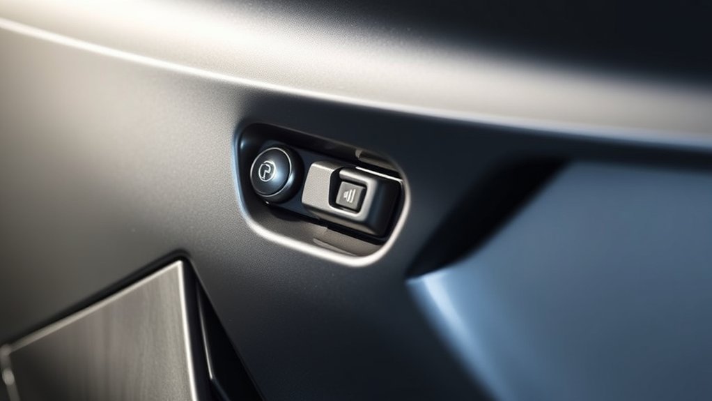 Toyota Camry rear-door child safety lock control beside the latch