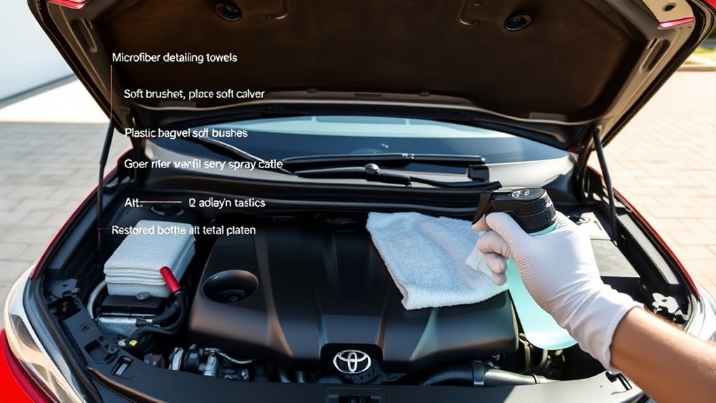Clean Toyota Camry engine bay ready for inspection
