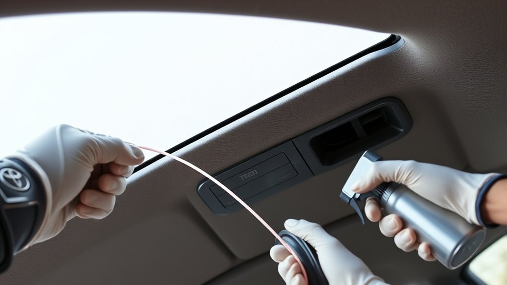 clean toyota camry sunroof drains