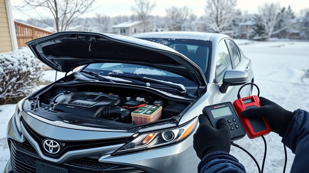 Toyota Camry 12-volt battery performance in cold weather