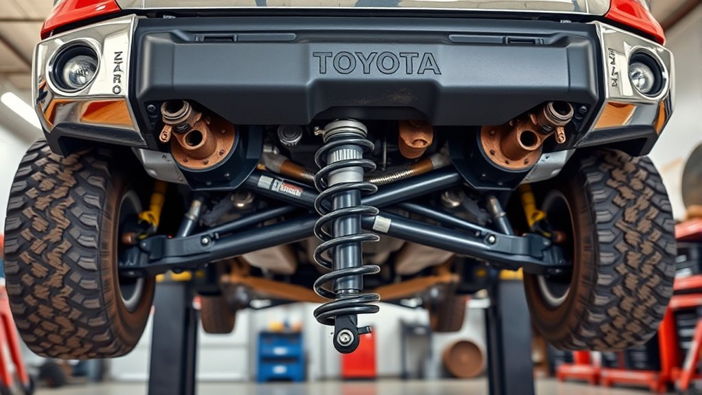 Toyota Tundra suspension upgrade components prepared for installation