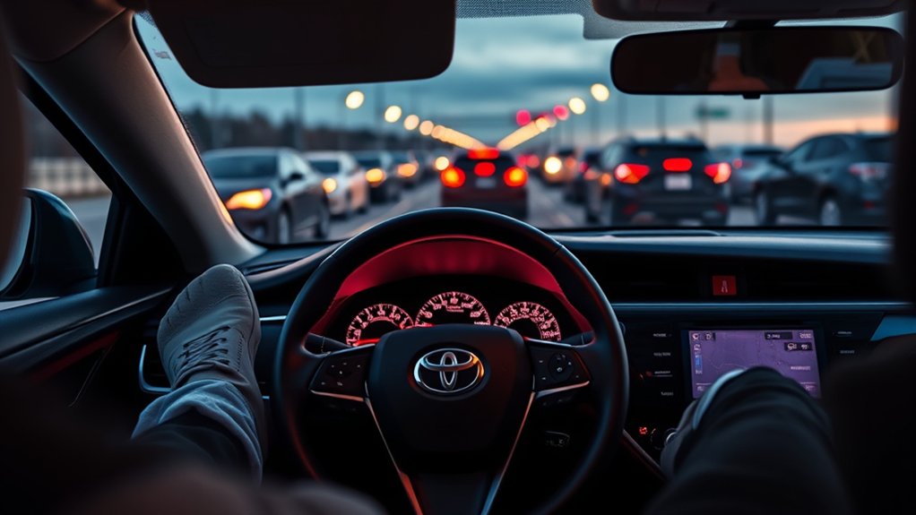 Comfortable Toyota Camry stop-and-go driving with Brake Hold