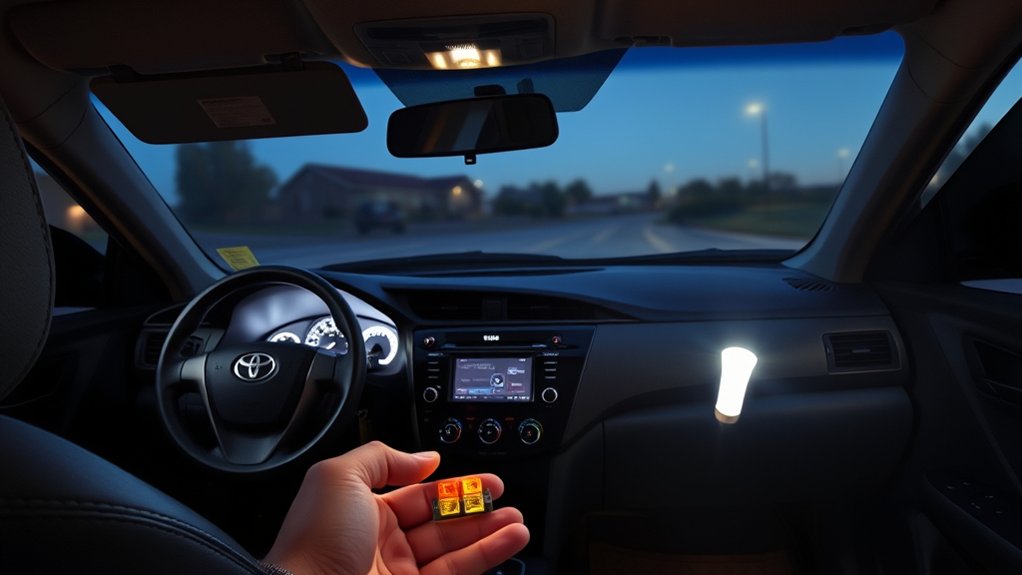 Toyota Camry interior light failure causes near dome light and door switch