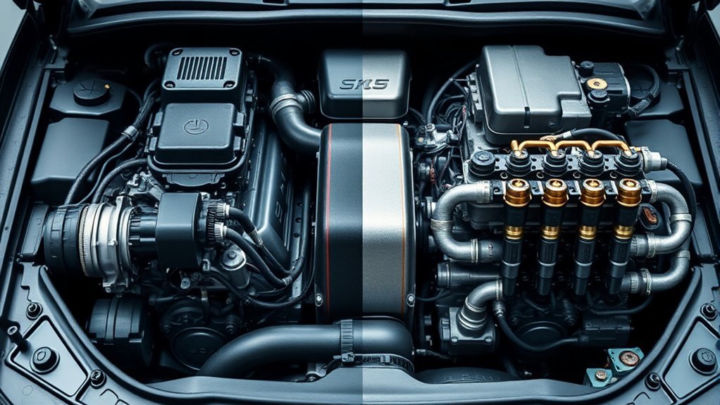 Fuel efficiency and emissions differences between direct and port injection