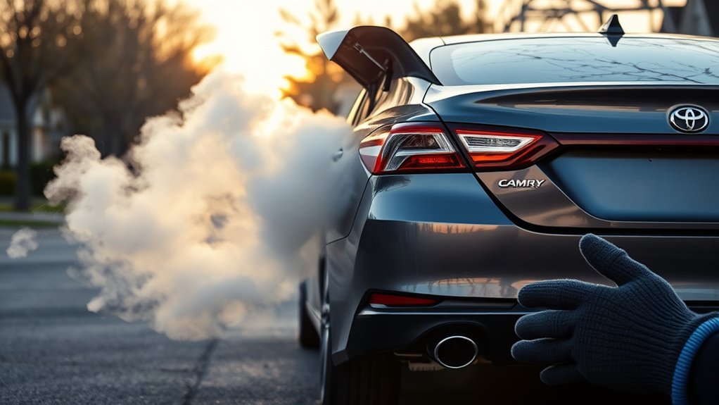 Diagnosing persistent white exhaust smoke from a Toyota Camry