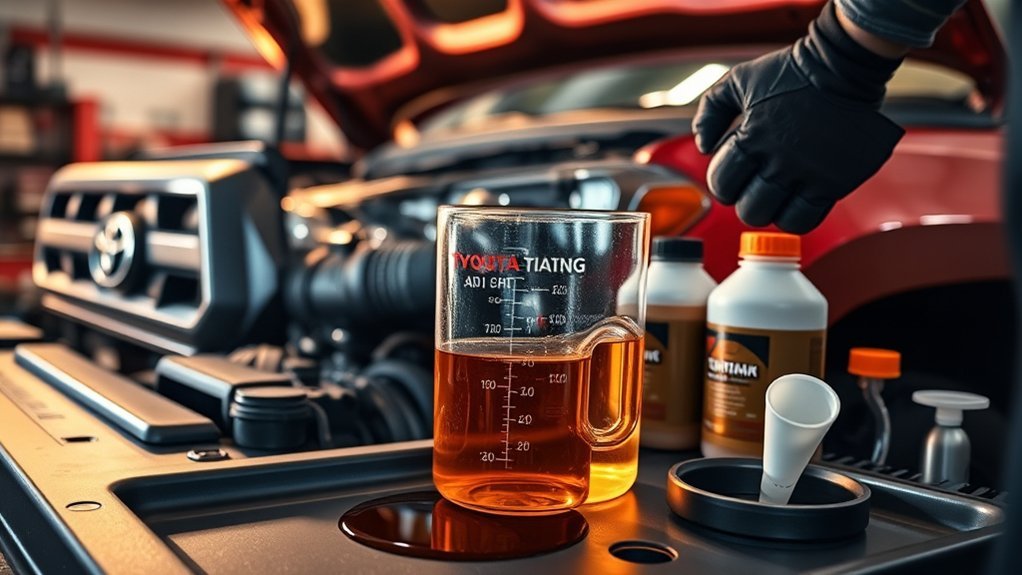 Checking a Toyota Tacoma dipstick for an abnormal oil level