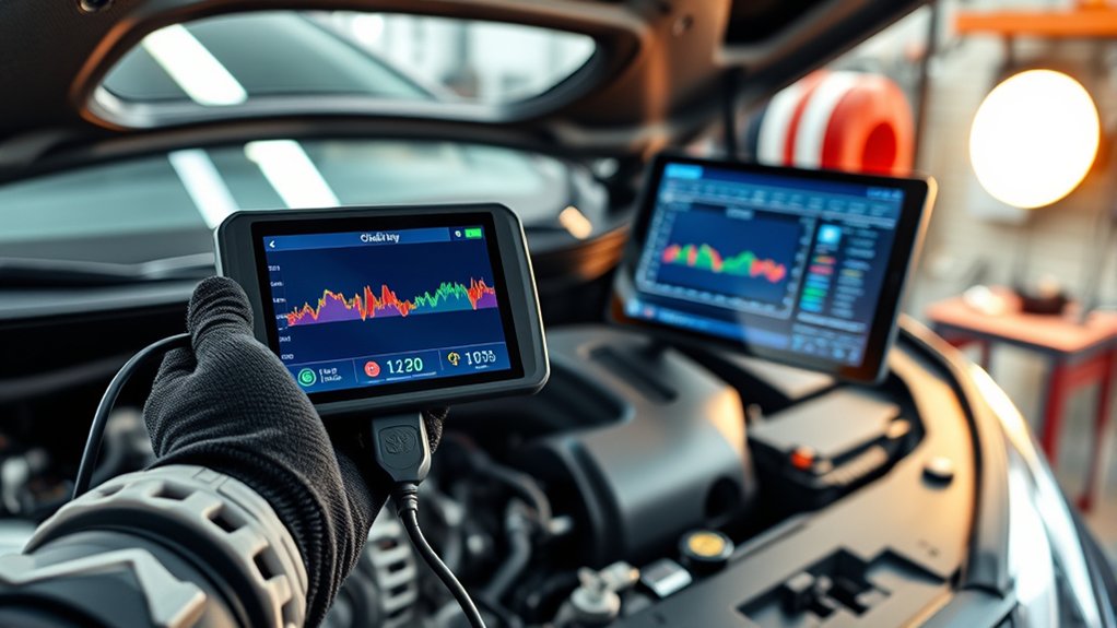 Diagnosing Toyota Camry OBD-II engine fault codes with a scan tool