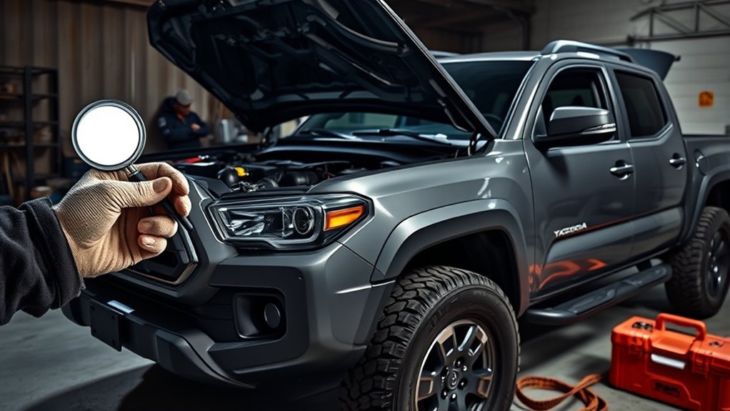 Technician diagnosing a persistent Toyota Tacoma clicking and no-start condition
