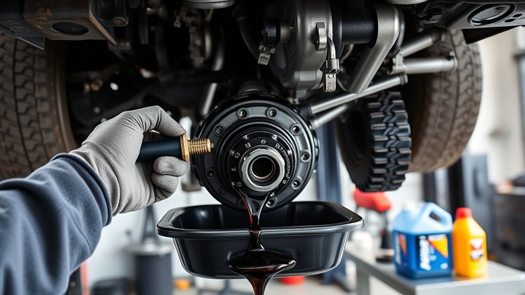 Draining and refilling Toyota Tacoma differential fluid