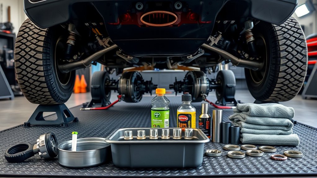 Tools for a Toyota Tacoma differential fluid change