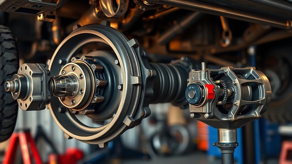 open, limited-slip, and locking differential behavior in different driving conditions