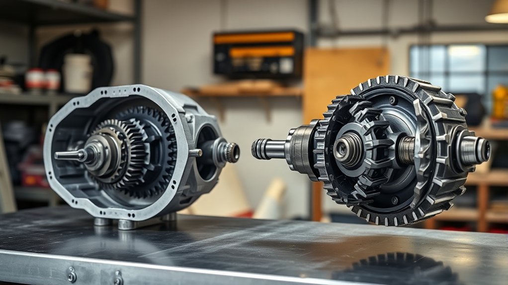 Open differential and locking differential comparison