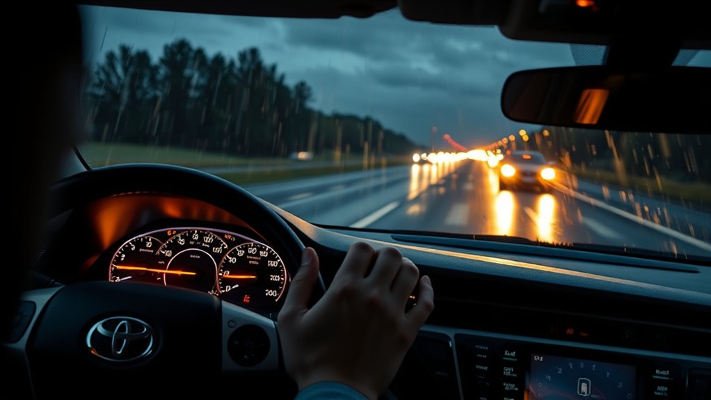 Toyota Camry driver disabling Lane Tracing Assist in unsuitable road conditions