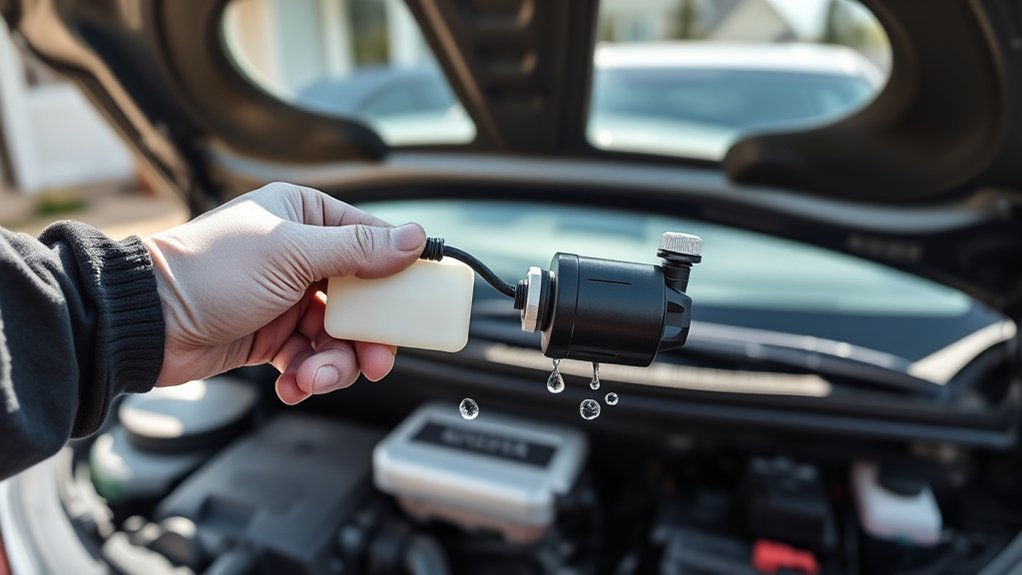 DIY Toyota Camry washer fluid troubleshooting at the reservoir and pump