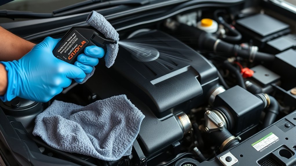 Drying and protecting Toyota Camry engine-bay components