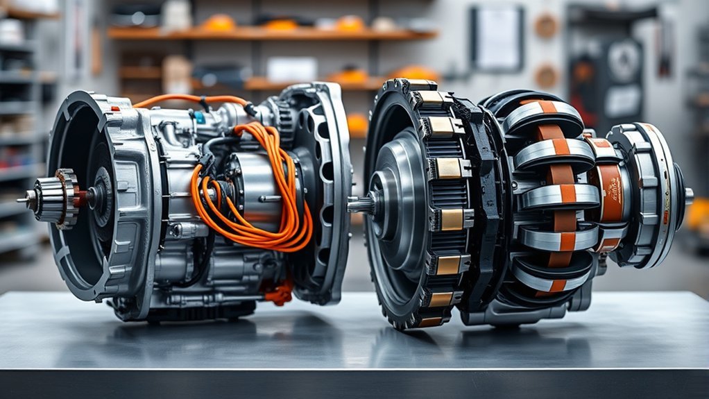 Side-by-side illustration comparing e-CVT efficiency with traditional automatic transmission driving feel