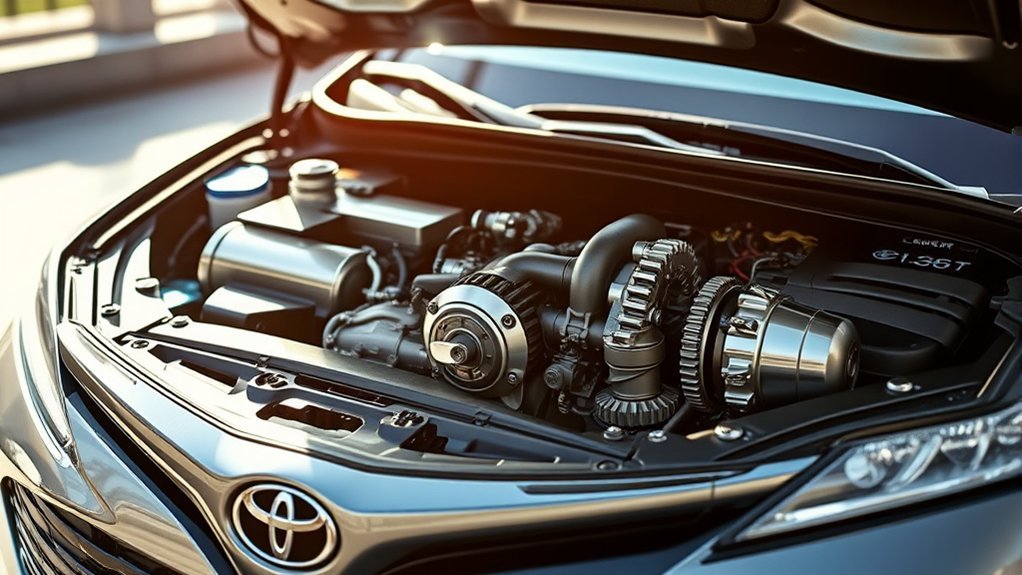 Toyota Camry Hybrid eCVT power-split transaxle and energy flow