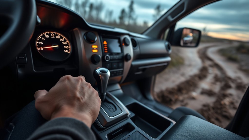 Toyota Tundra 4LO indicator and engagement process