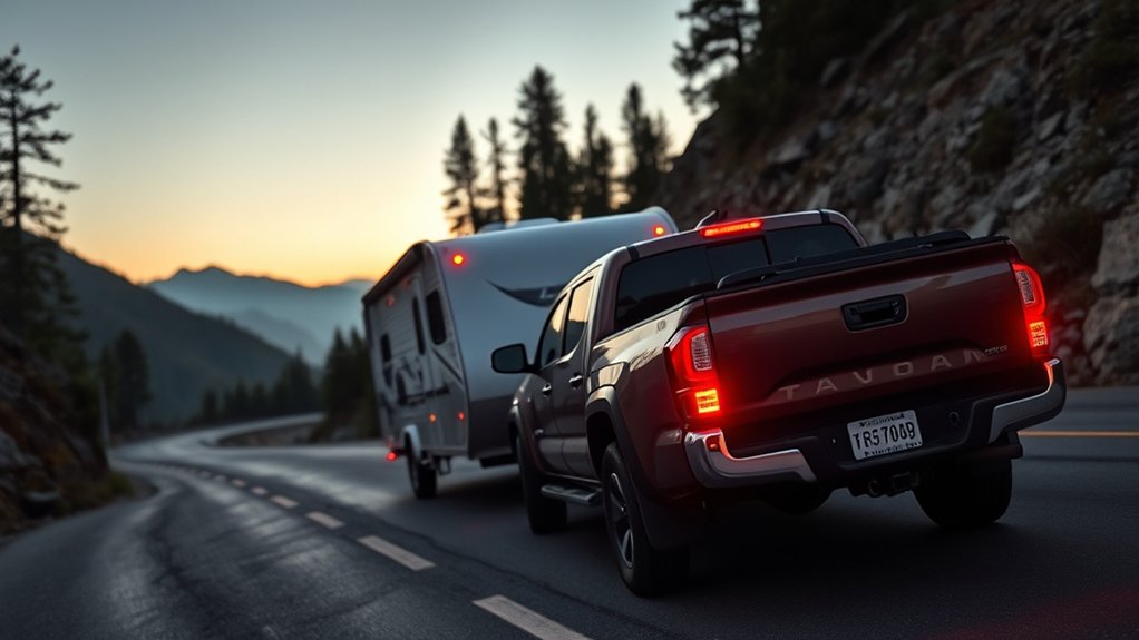 Combining Toyota Tacoma engine braking with controlled brake use