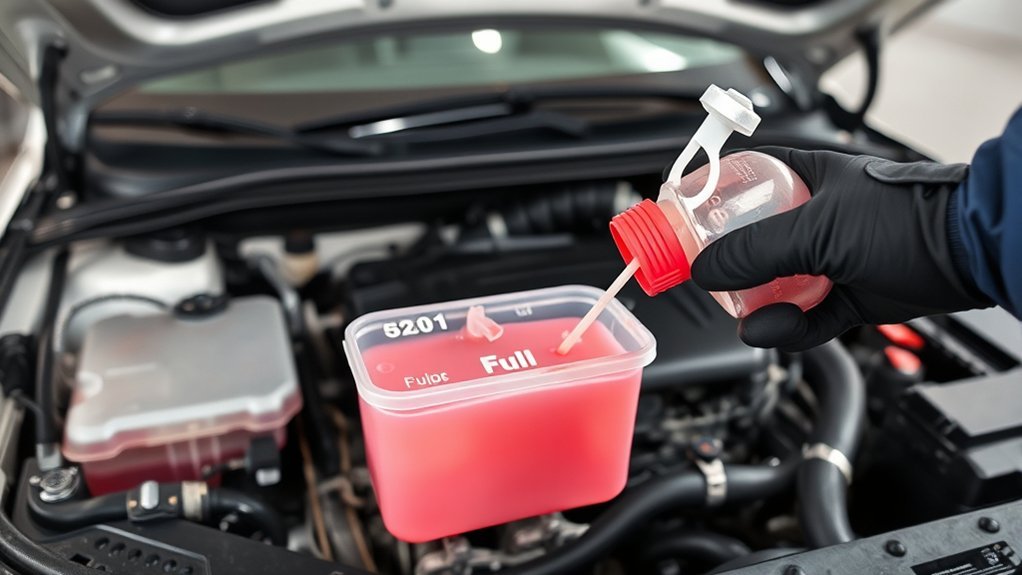Toyota Camry engine coolant circulating through the cooling system to control engine temperature