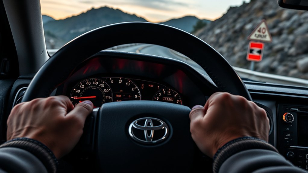 Toyota Tacoma tachometer illustrating engine RPM management