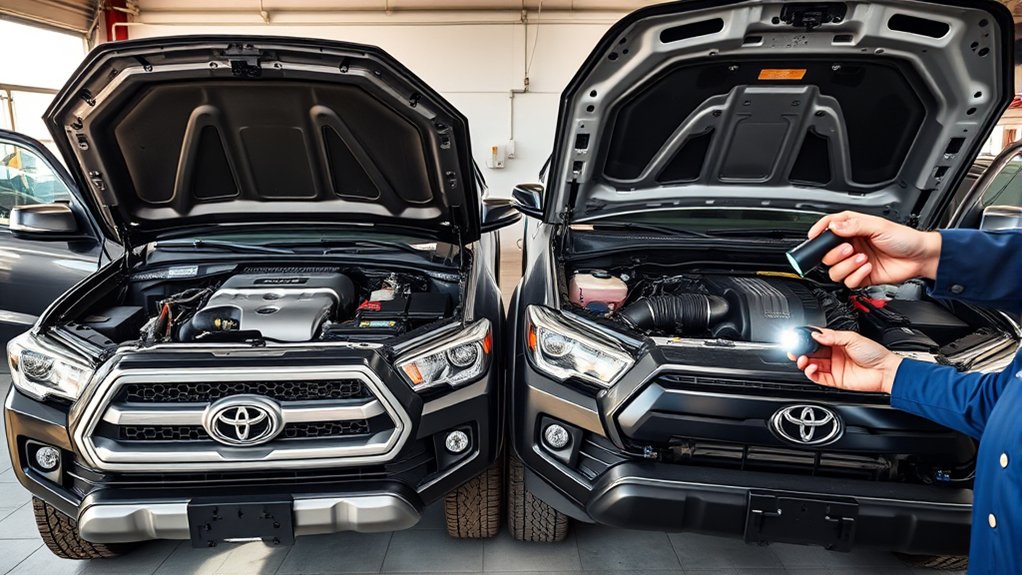 Toyota Tacoma engine choice factors by model year and use