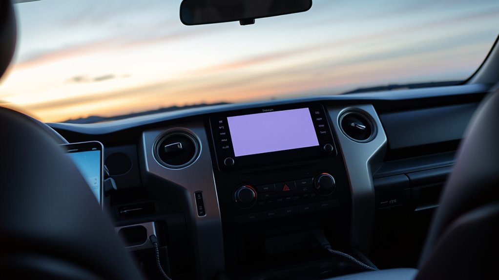 Apple CarPlay cable and wireless connection options for a Toyota Tundra