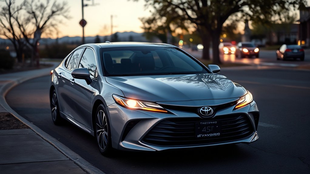 Toyota Camry Hybrid using EV Mode during low-speed neighborhood driving