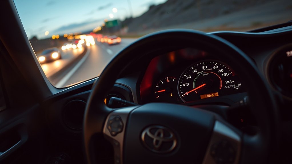 Toyota Tacoma transmission and driving mode controls