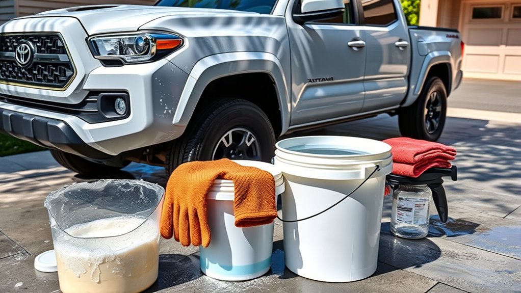 Essential tools for a two-bucket Toyota Tacoma wash