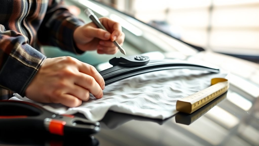 Tools and supplies for replacing Toyota Camry windshield wiper blades
