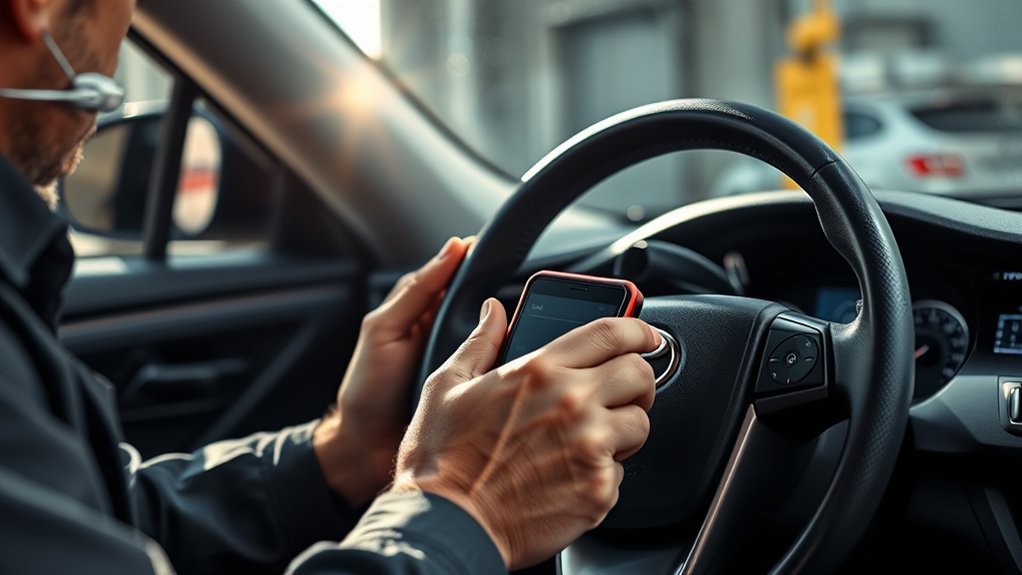 Technician diagnosing a Toyota Camry immobilizer and key recognition problem