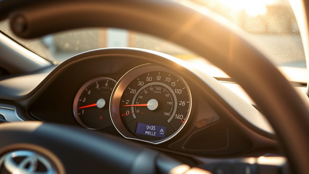 Toyota Camry fuel gauge and Distance to Empty display