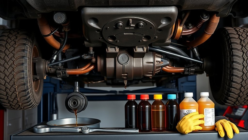 Toyota Tacoma transfer case requiring its specified transfer gear oil