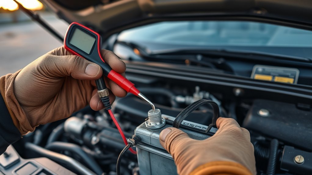 Inspecting Toyota Camry ground straps and wiring for a no-crank fault