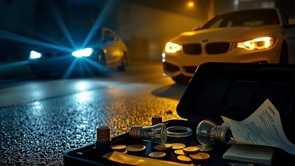 headlight comparison led vs halogen